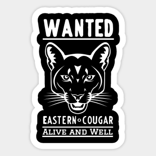 Wanted Alive and Well Eastern Cougar Sticker